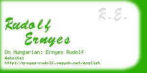 rudolf ernyes business card